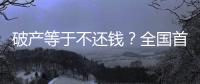 破产等于不还钱？全国首宗个人破产案背后的“破产之惑”