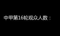 中甲第16轮观众人数：辽宁25105人居首，延边第2，陕西第3