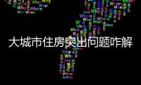 大城市住房突出问题咋解决？依靠这些工作来落实