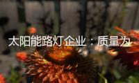太阳能路灯企业
：质量为实力 口碑为资本