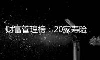 财富管理榜：20家寿险公司	，哪家更擅长管理“养老钱”和“保命钱”？